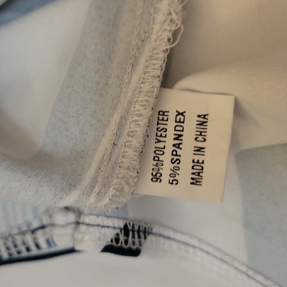 Vintage Vertical Stripe Half Zip High-Low Short Sleeve Nautical Tunic XL - Picture 8 of 10